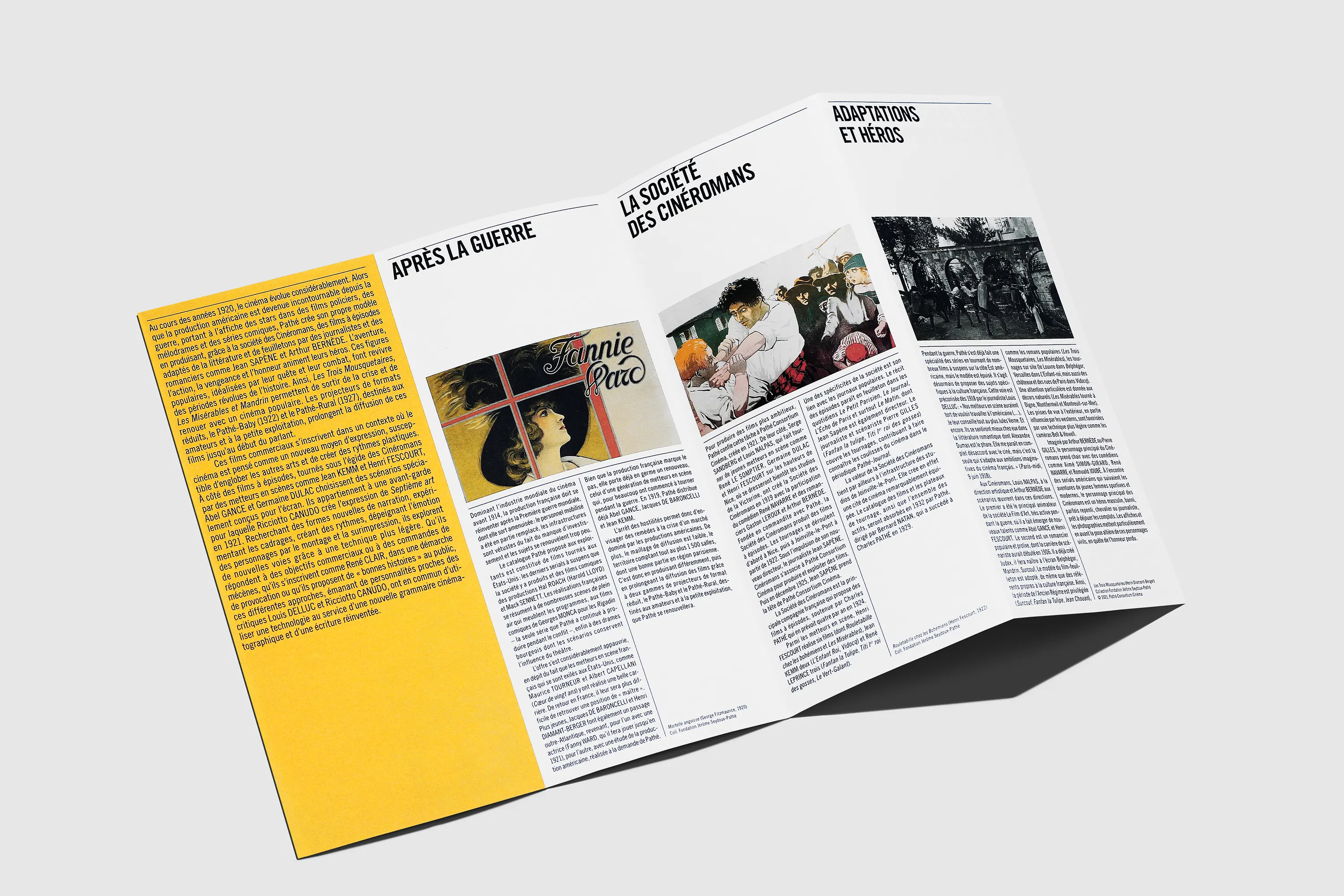 Melvin Ghandour Fondation Jérôme Seydoux Pathé Visual identity Museum Leaflet Culture Film Cinema  