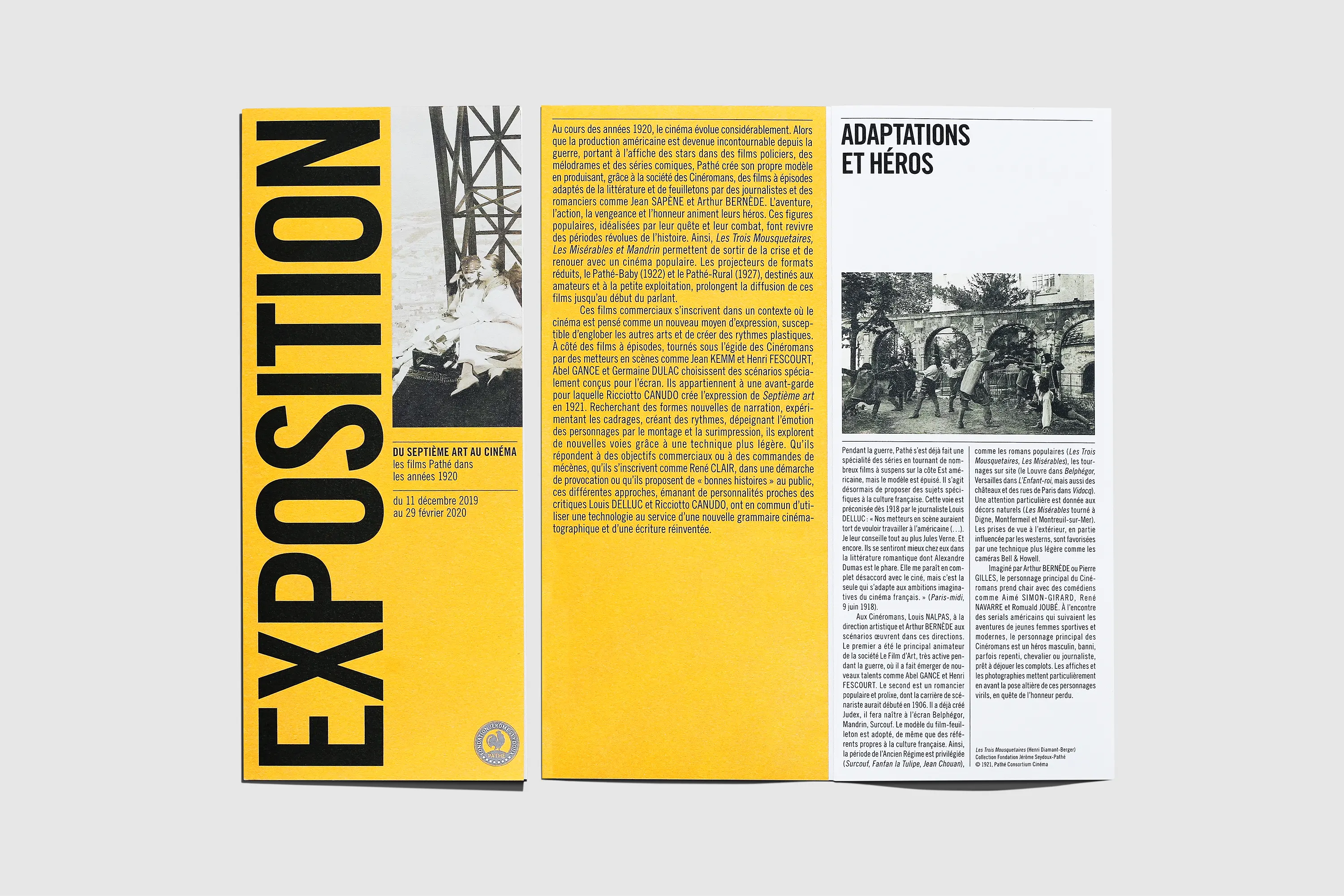 Melvin Ghandour Fondation Jérôme Seydoux Pathé Visual identity Museum Leaflet Culture Film Cinema  