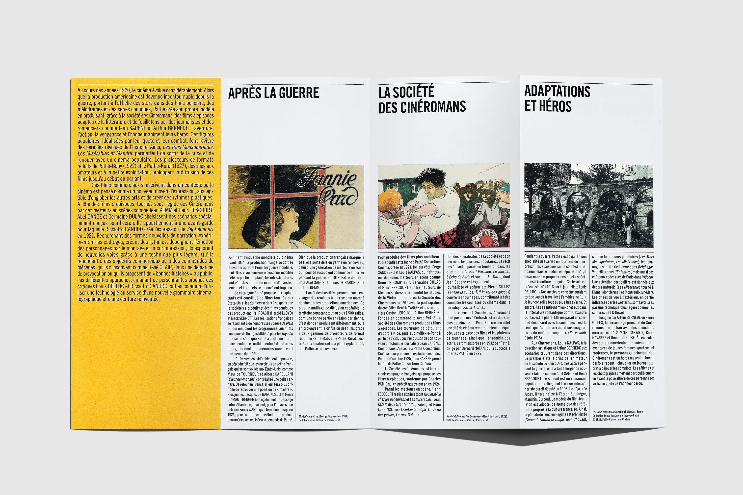Melvin Ghandour Fondation Jérôme Seydoux Pathé Visual identity Museum Leaflet Culture Film Cinema  