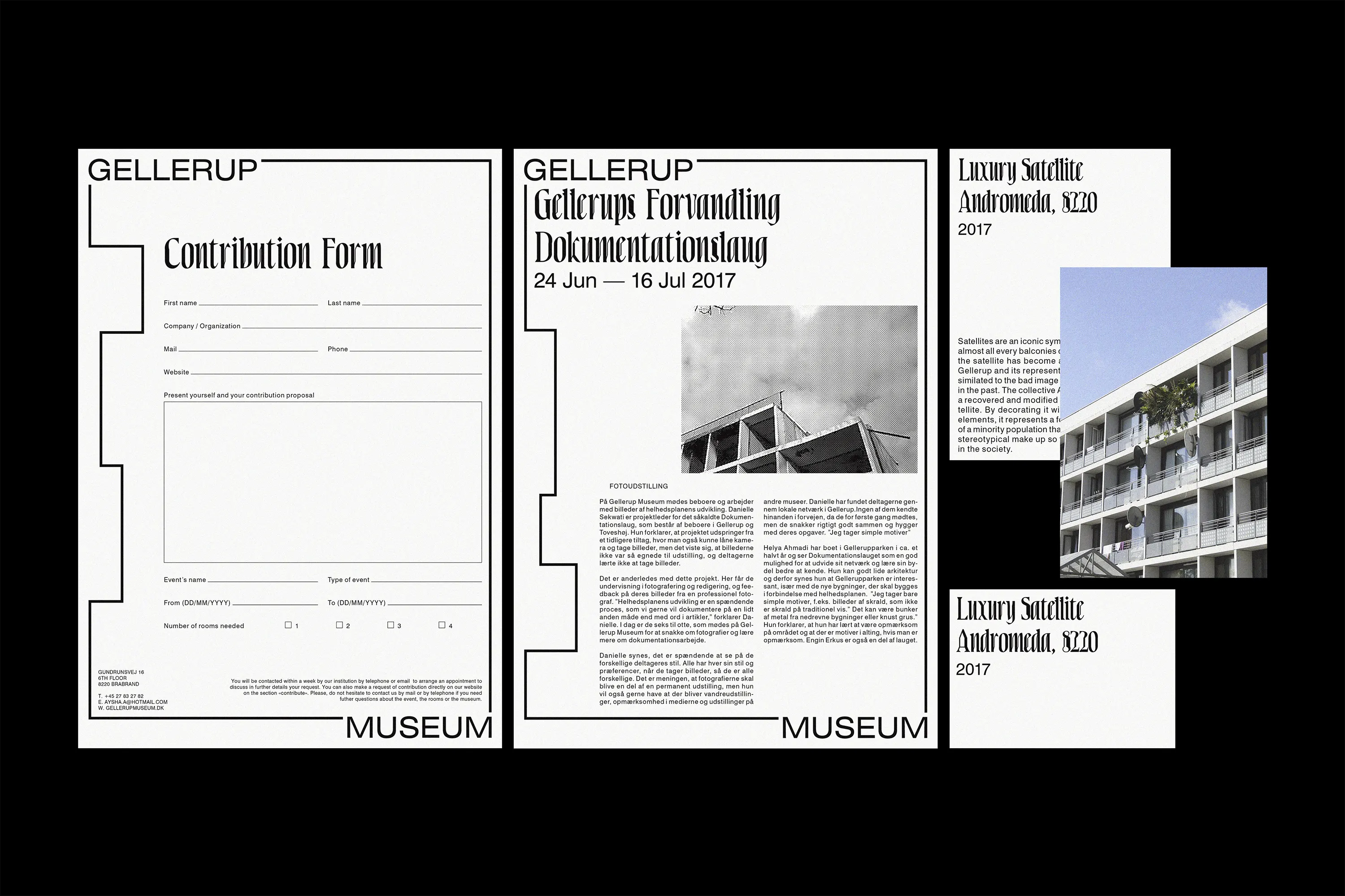 Melvin Ghandour Gellerup Museum Exhibition Graphic Design Visual identity Logo Branding Art 