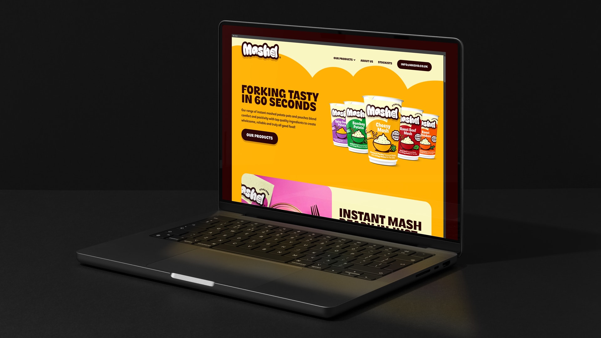 Website screenshot of Mashd.co.uk