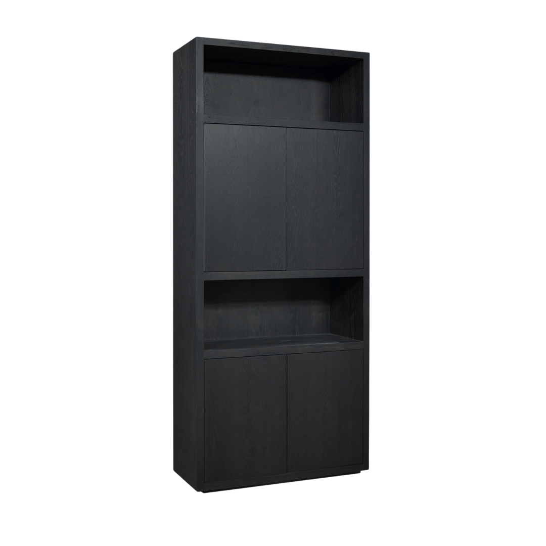 vierdeurs en 2 open vakken