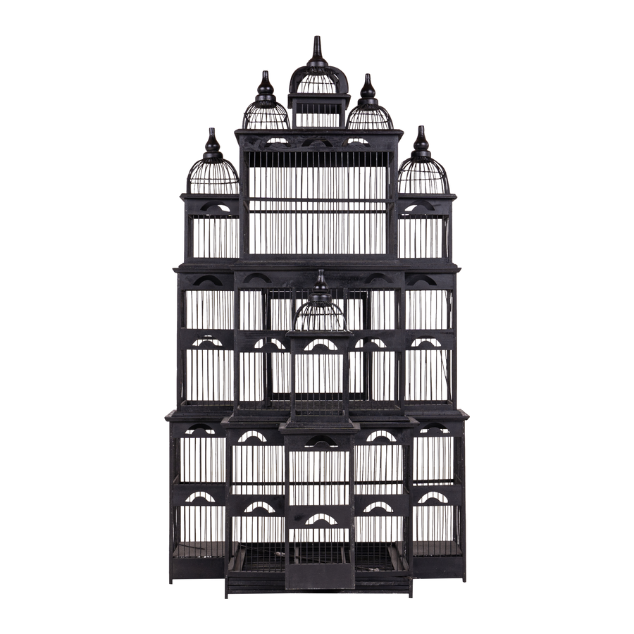 vogelkooi groot zwart