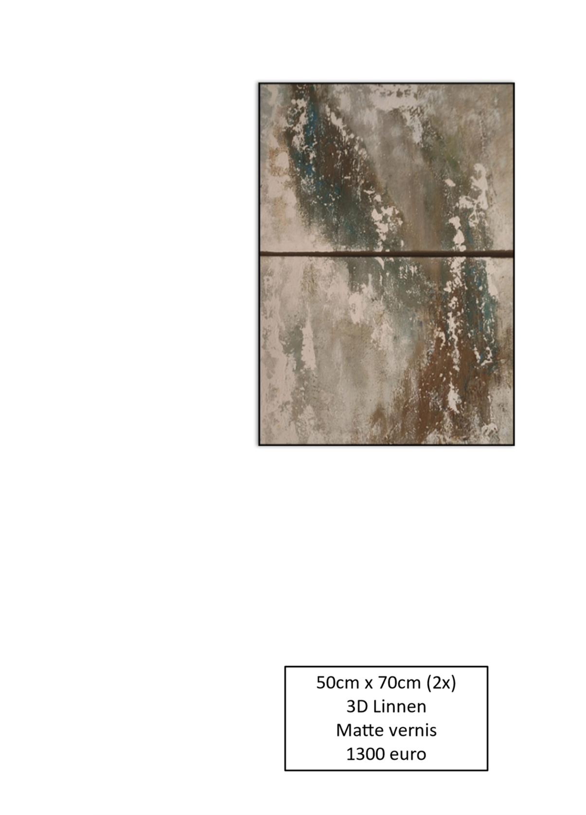 schilderij abstract 50x70 2-luik