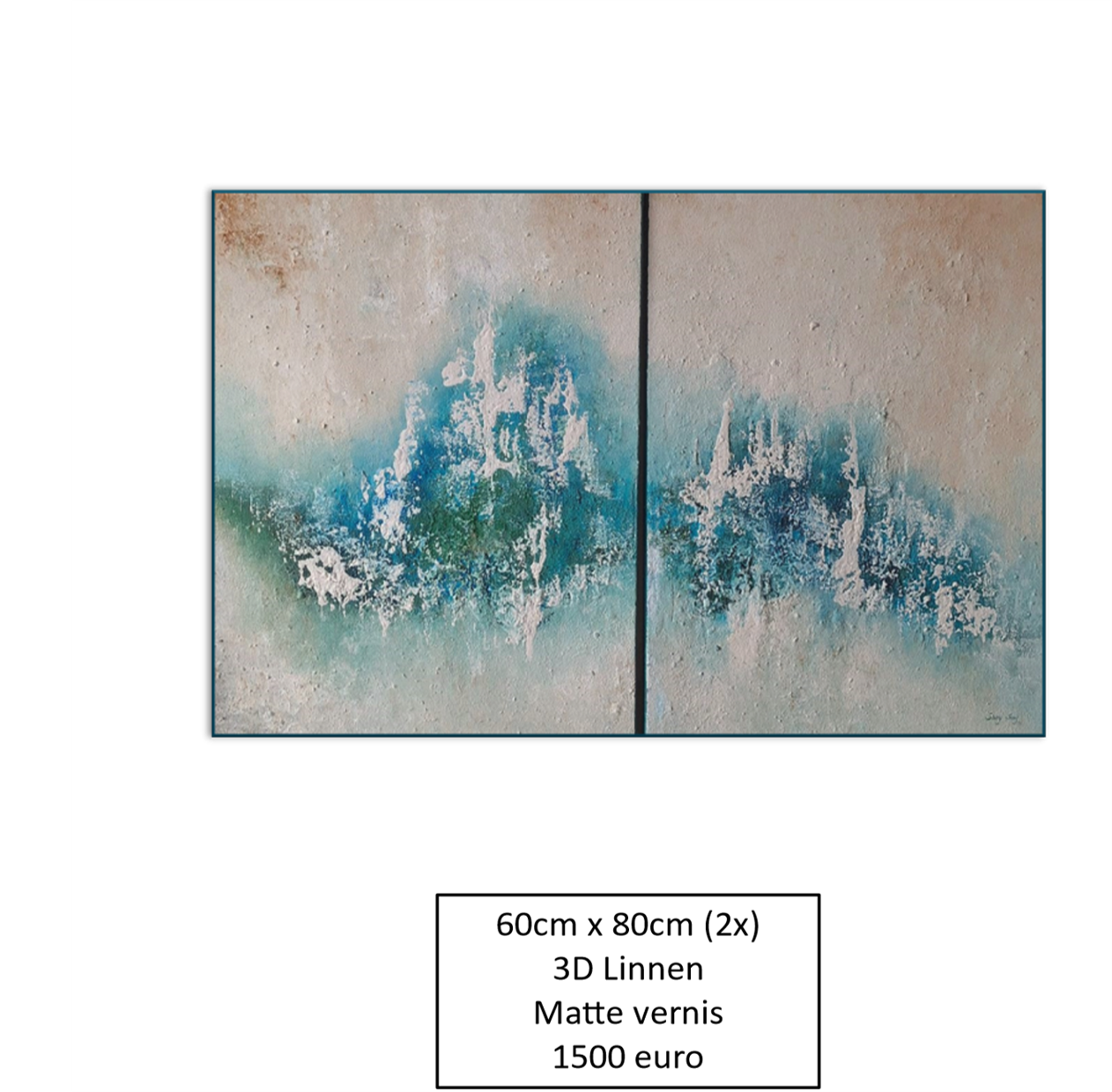 schilderij abstract 60x80 2-luik