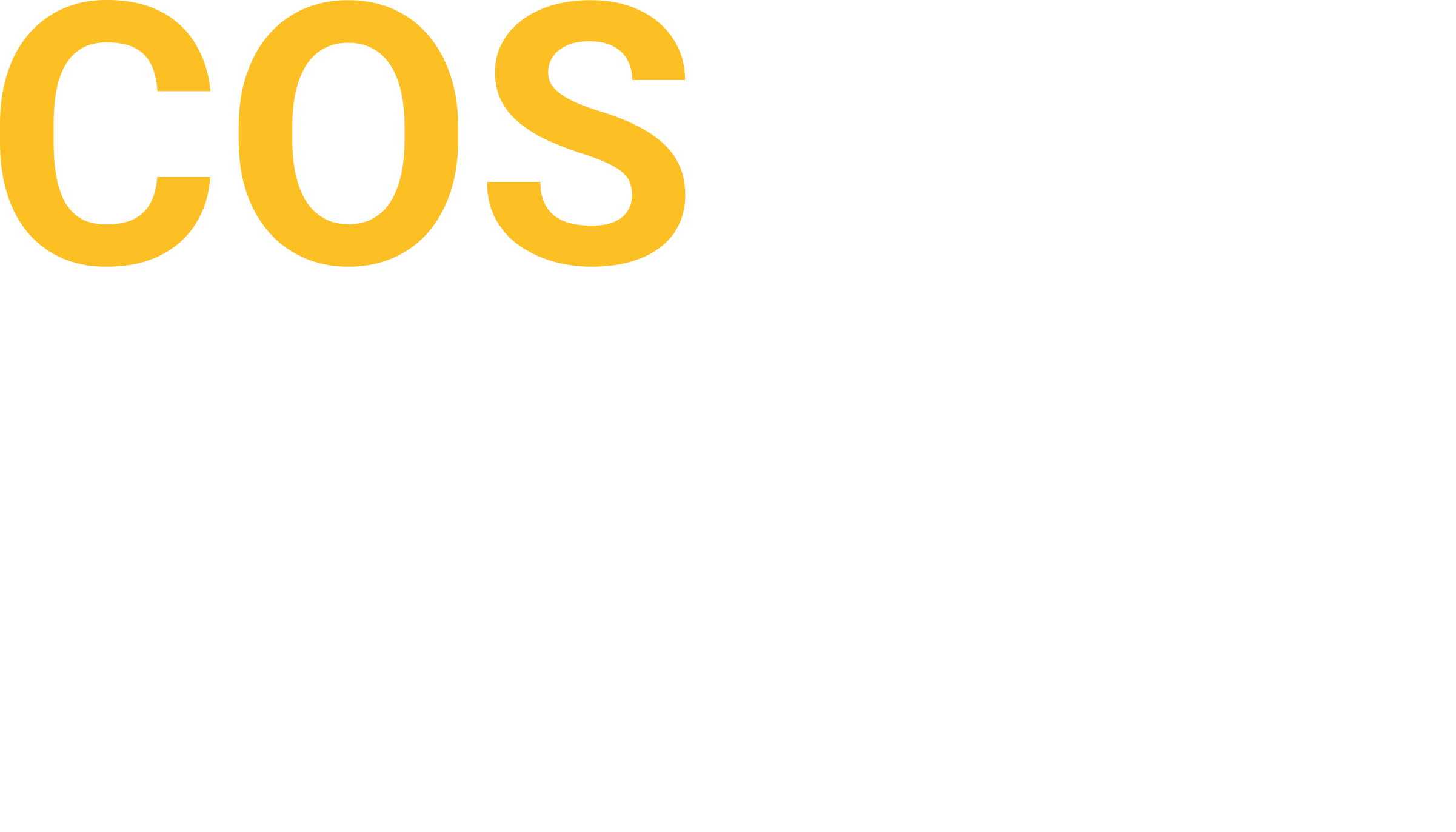Text logo with 'COS' in yellow and 'PRO' in white on a black background.