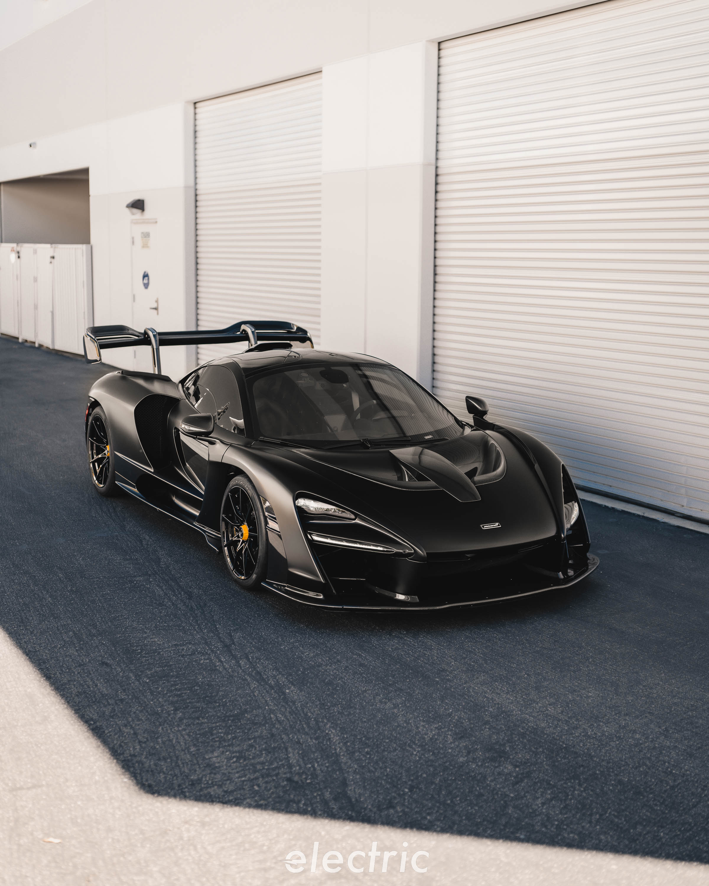McLaren Senna with full paint protection film outside the Electric Auto Films studio