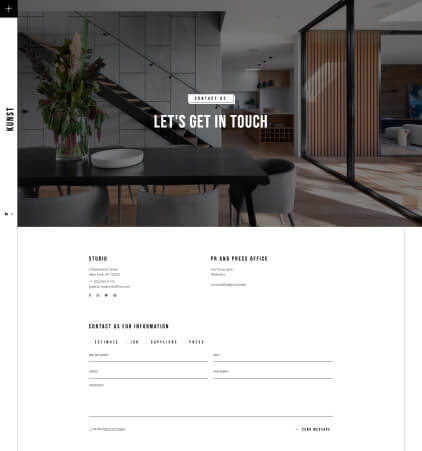 contacts page screen
