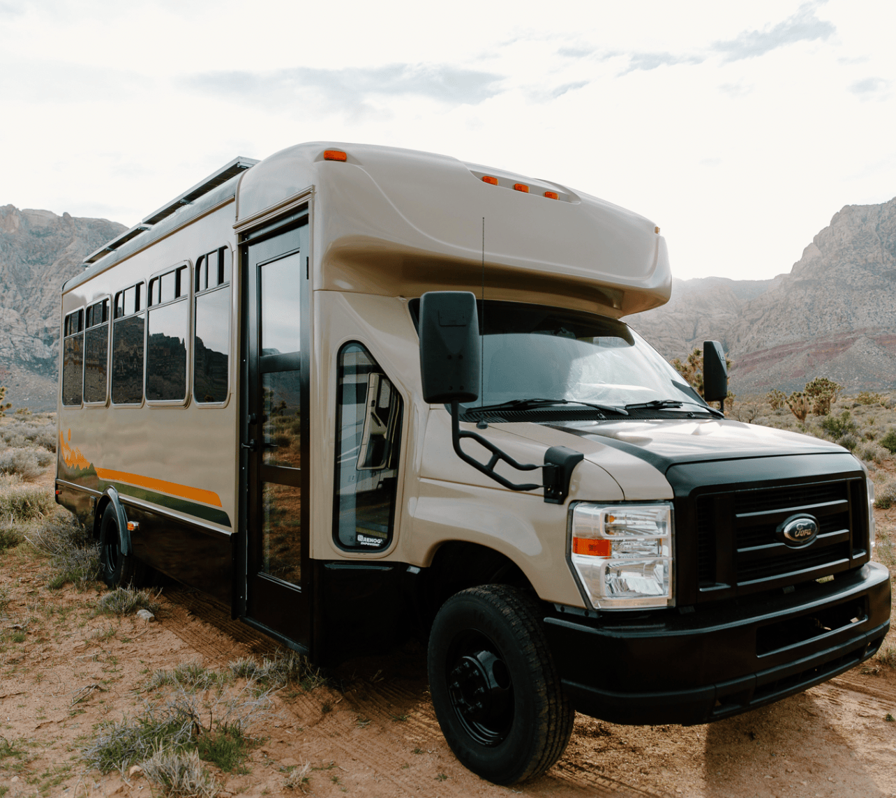 Camper van in dessert