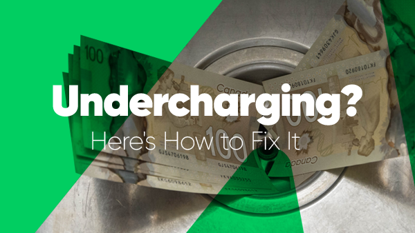 Money going down the drain, a symbol of undercharging