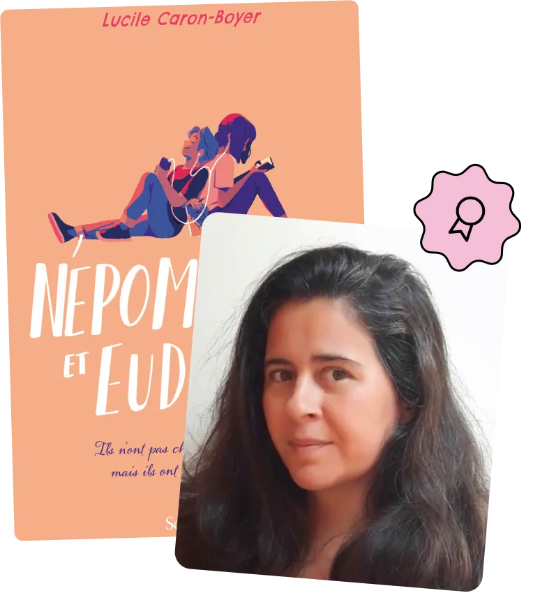 photo de Lucile Caron-Boyer et Cover de son roman