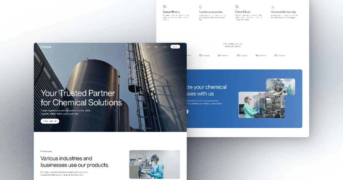 Chema premiium business website framer template 