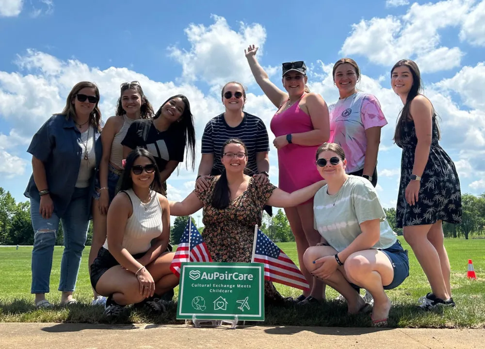 Au pairs auf einem Ausflug