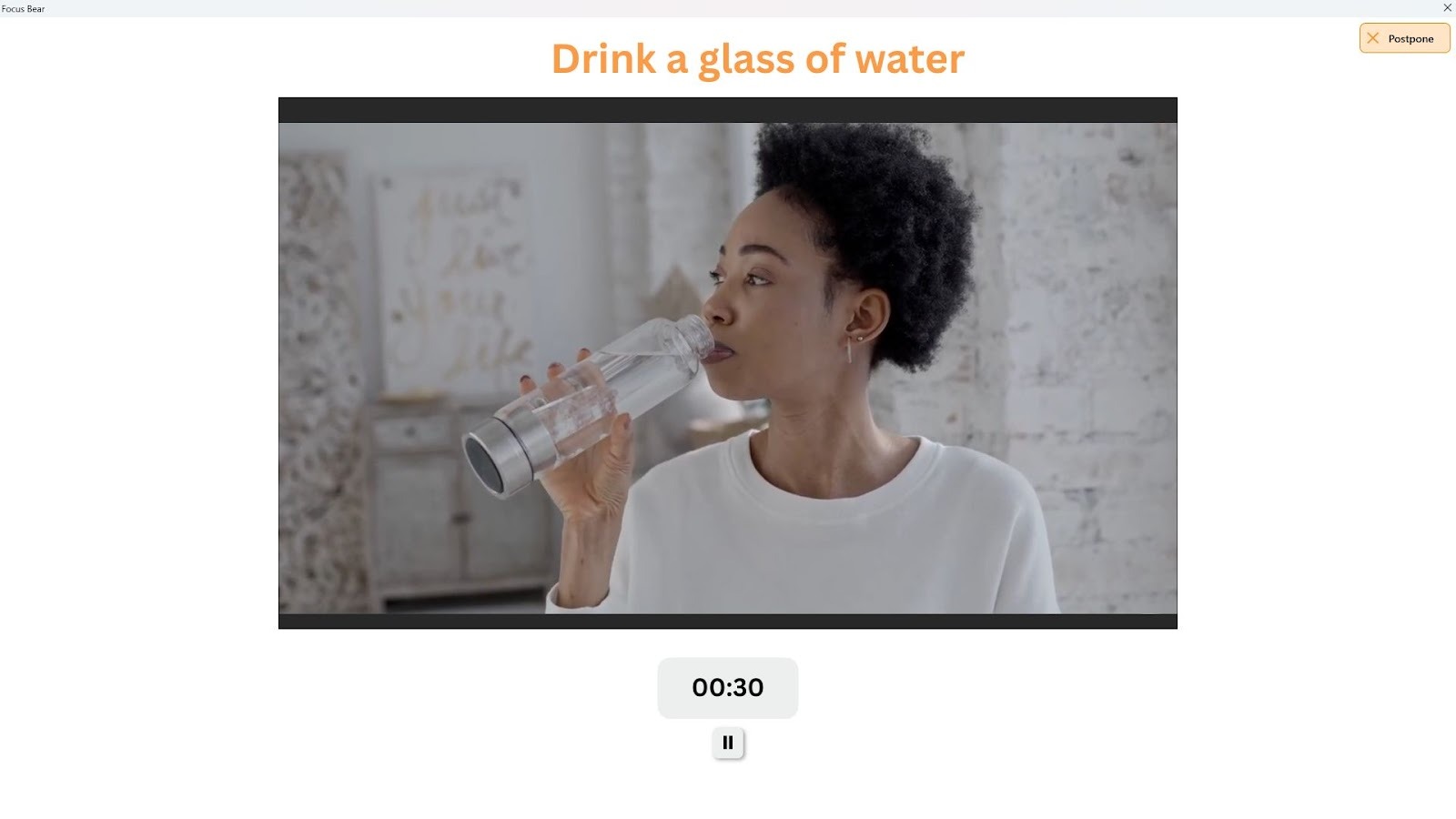 Screenshot of Focus Bear's guide routine feature