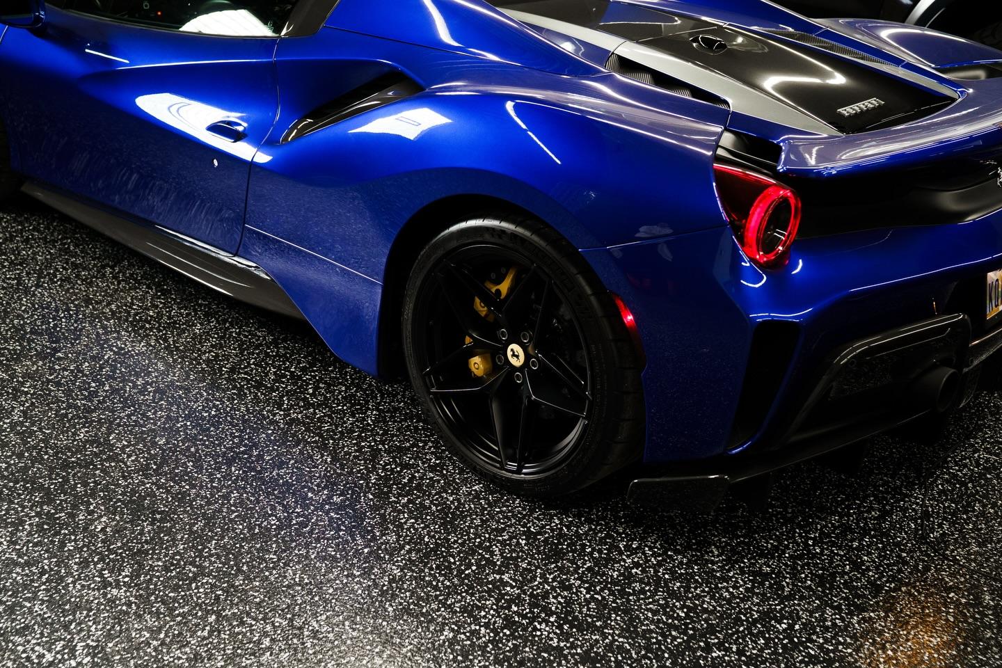 Ferrari on epoxy garage floor
