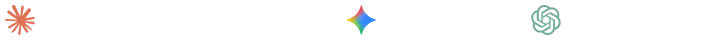 Logos of Claude, Grok, Gemini, ChatGPT