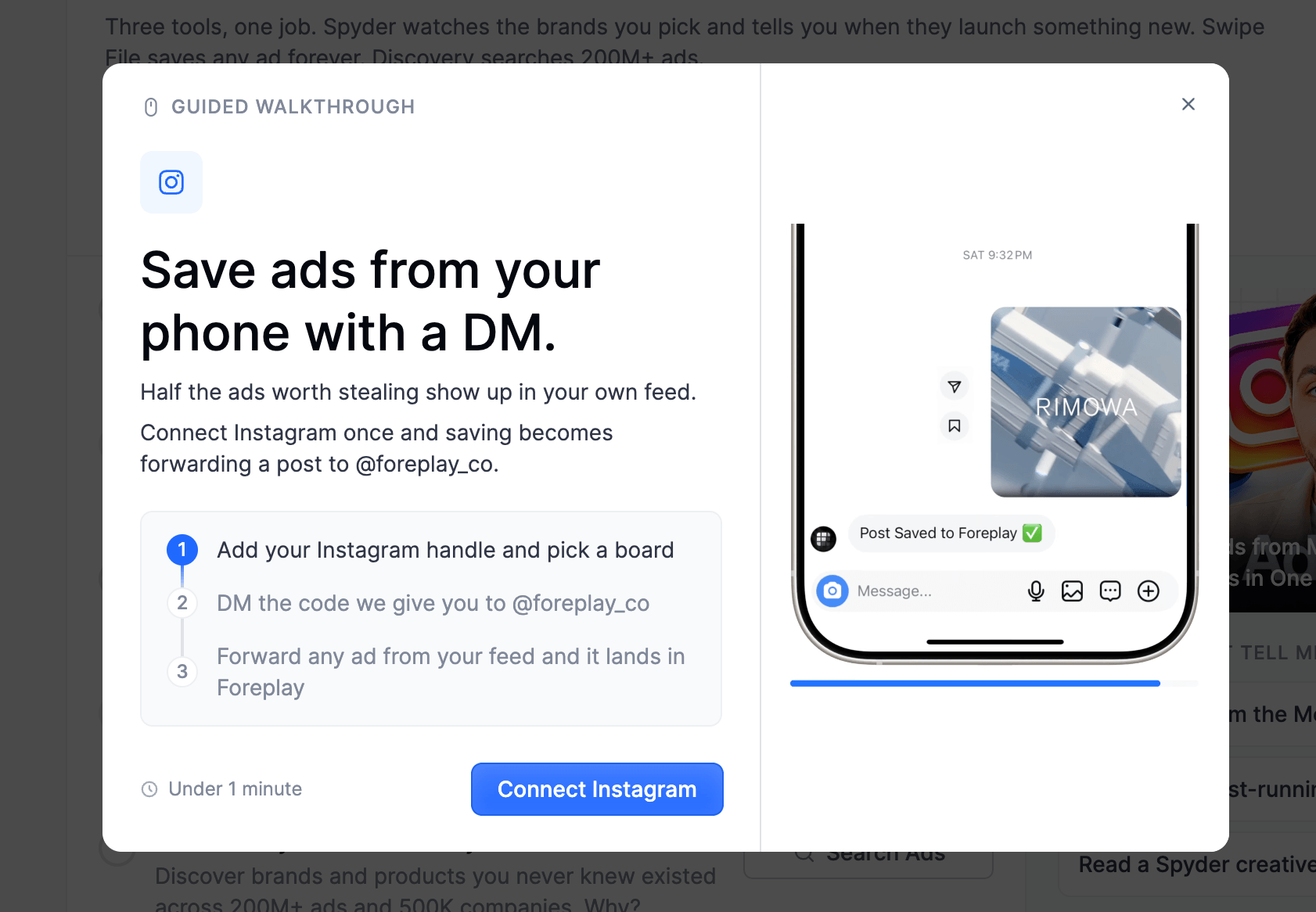 saving instagram ads from your mobile phone