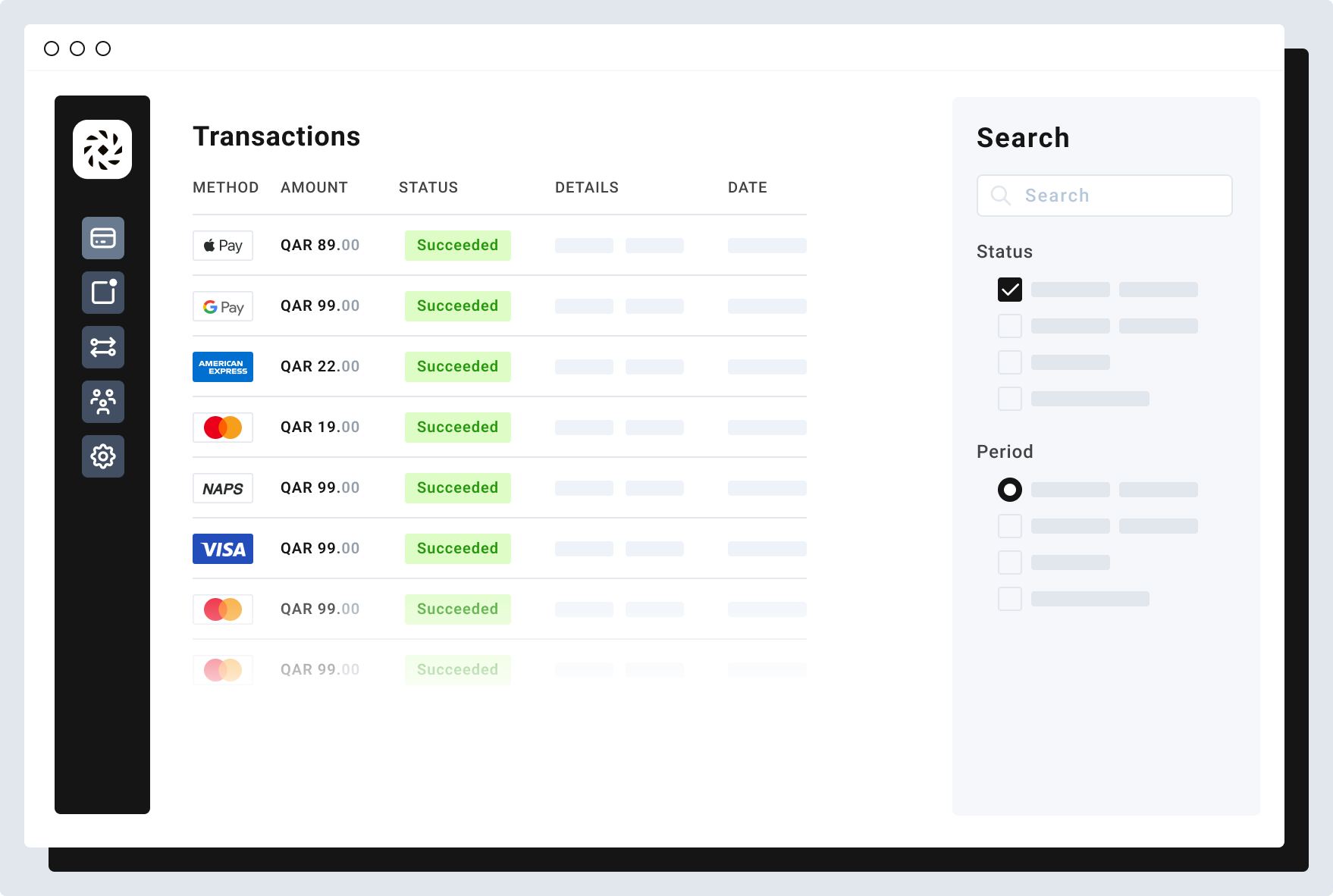 Dibsy Transactions Dashboard