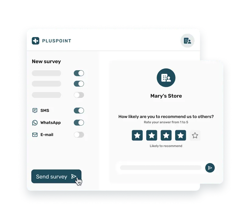 Client satisfaction survey inquiring about the likelihood of recommending the service to friends, emphasizing feedback collection.