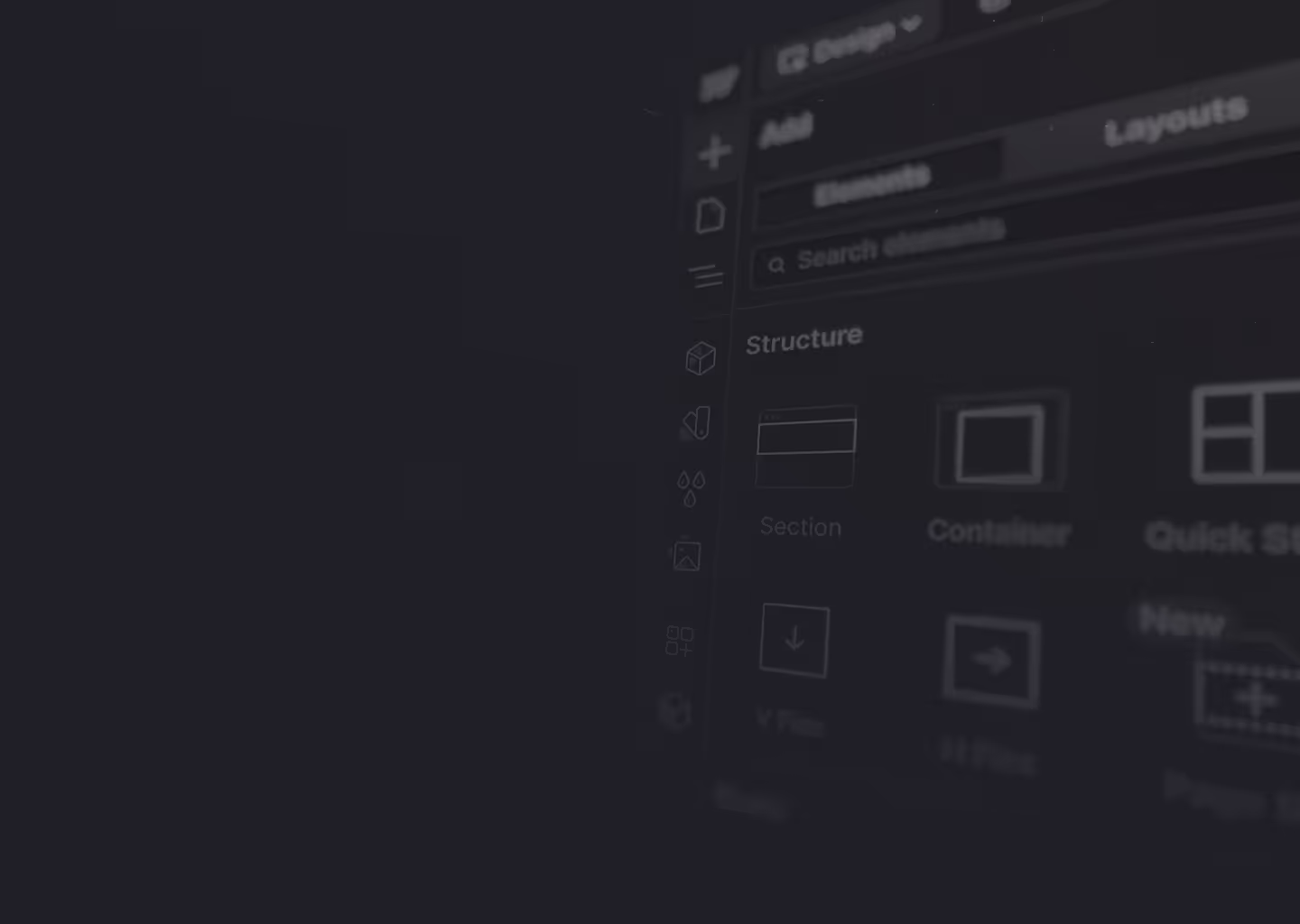 Immagine nella quale è rappresentato il designer della piattaforma Webflow.