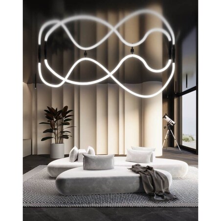 Shilo Hebi 3022 – falista świetlna lampa wisząca LED w salonie
