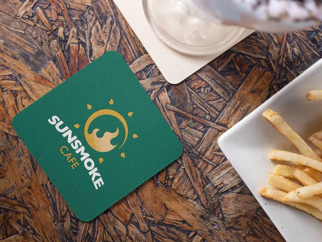 SunSmoke Cafe coaster