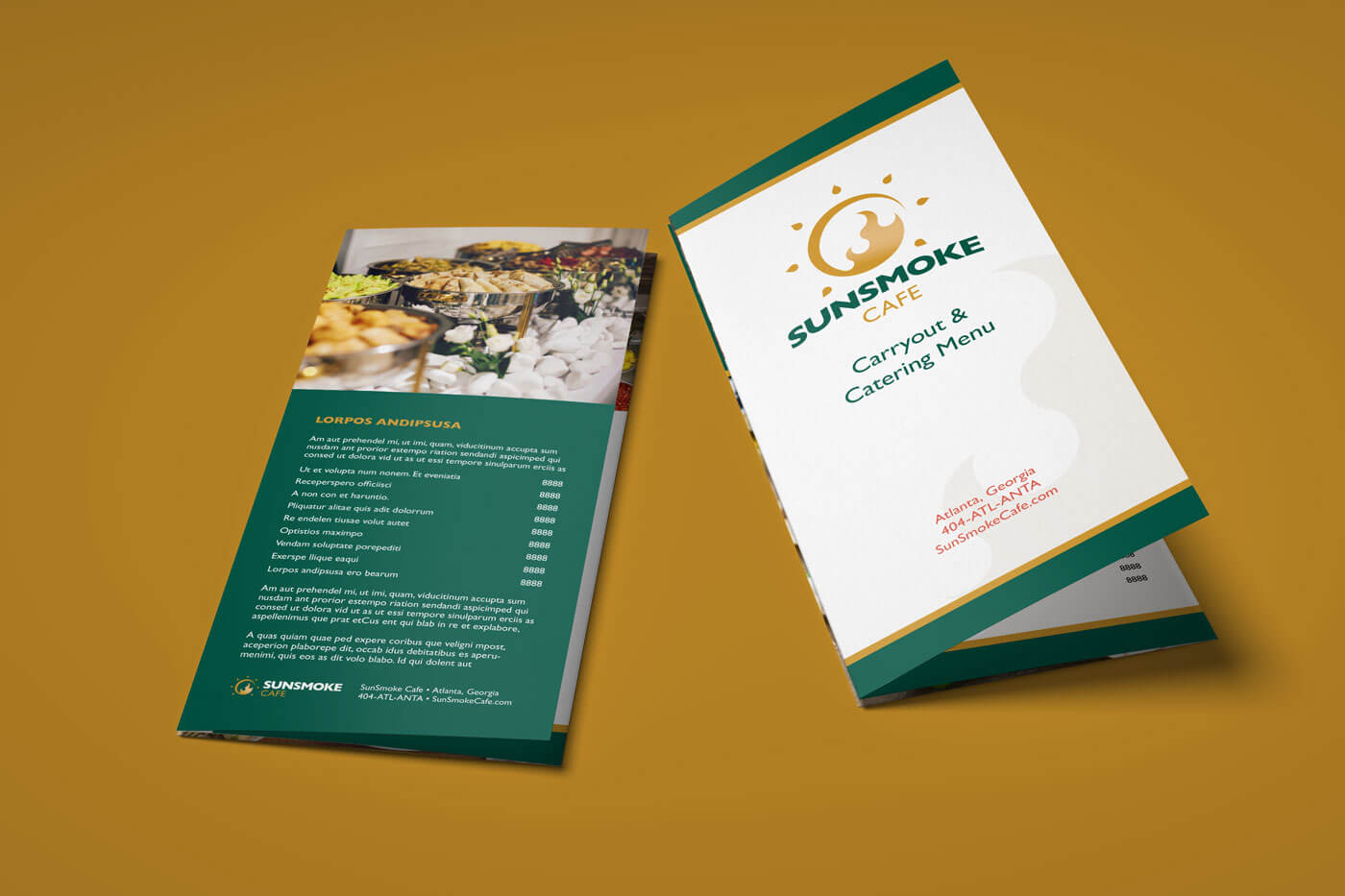 SunSmoke Cafe menu