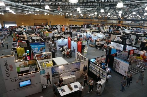 Tauranga Home Show exhibits from above