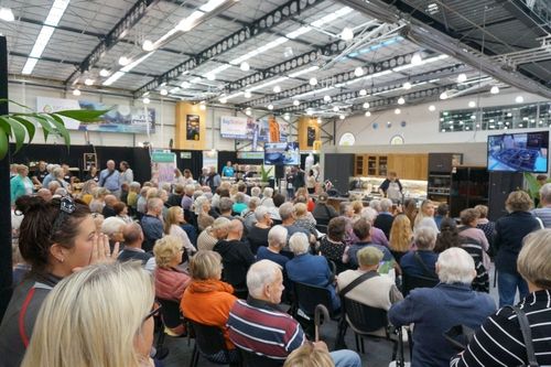 Tauranga Home Show live cooking theatre crowd