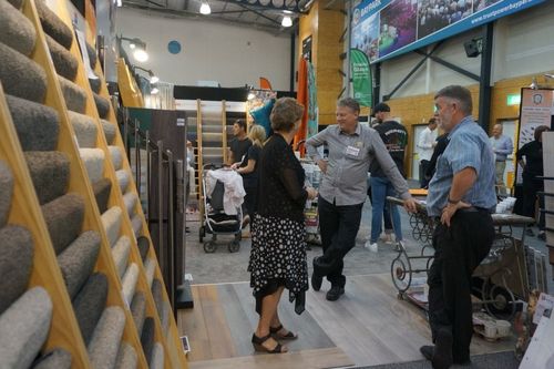 Tauranga Home Show exhibition stand carpet soft furnishints