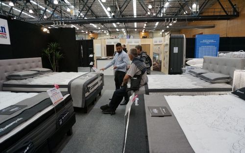 Tauranga Home Show exhibition stand bed