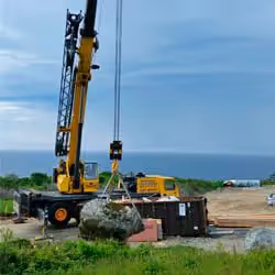 Flying Maine Boulders