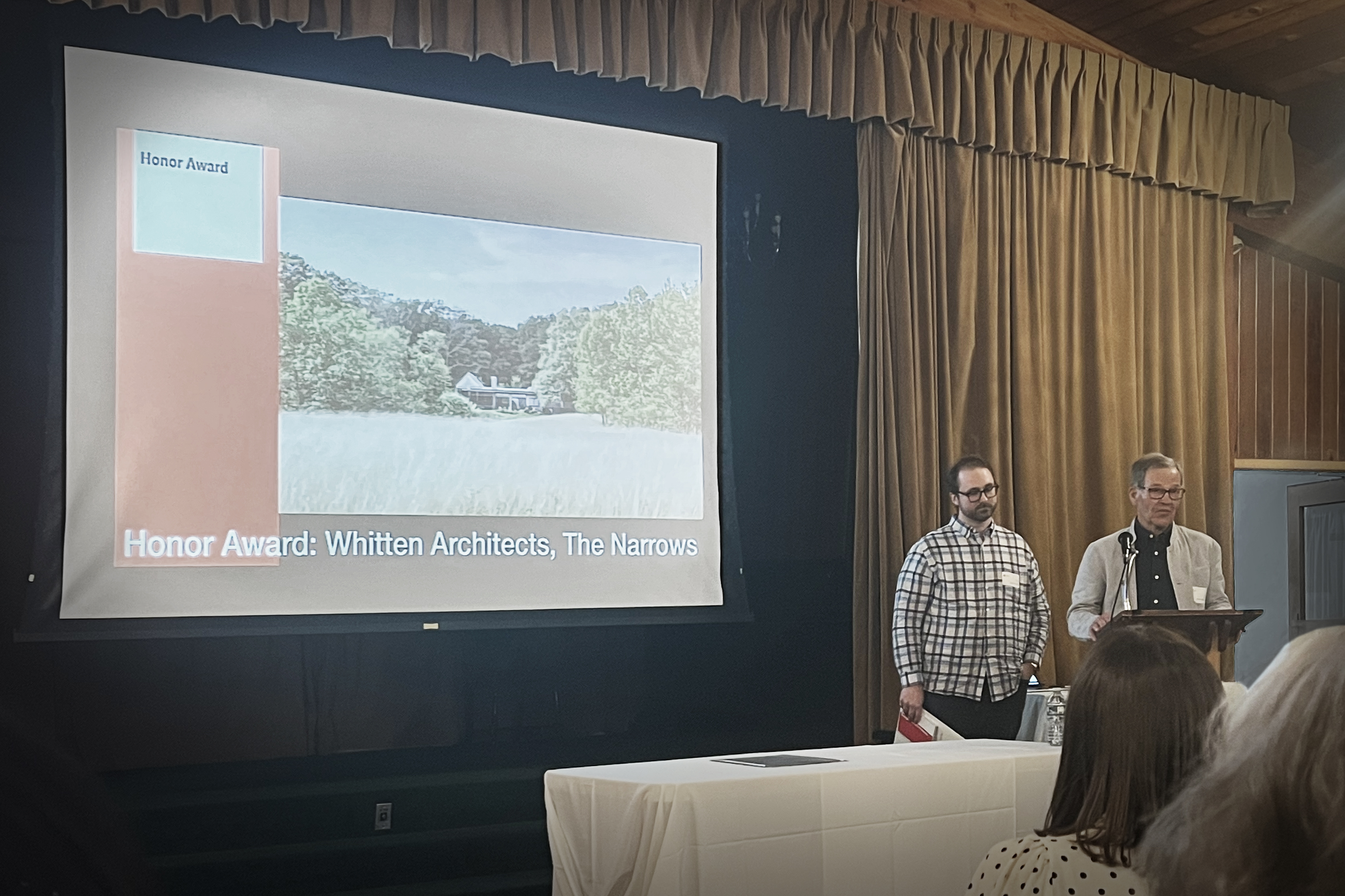 Honor Award presentation for Whitten Architects' The Narrows project