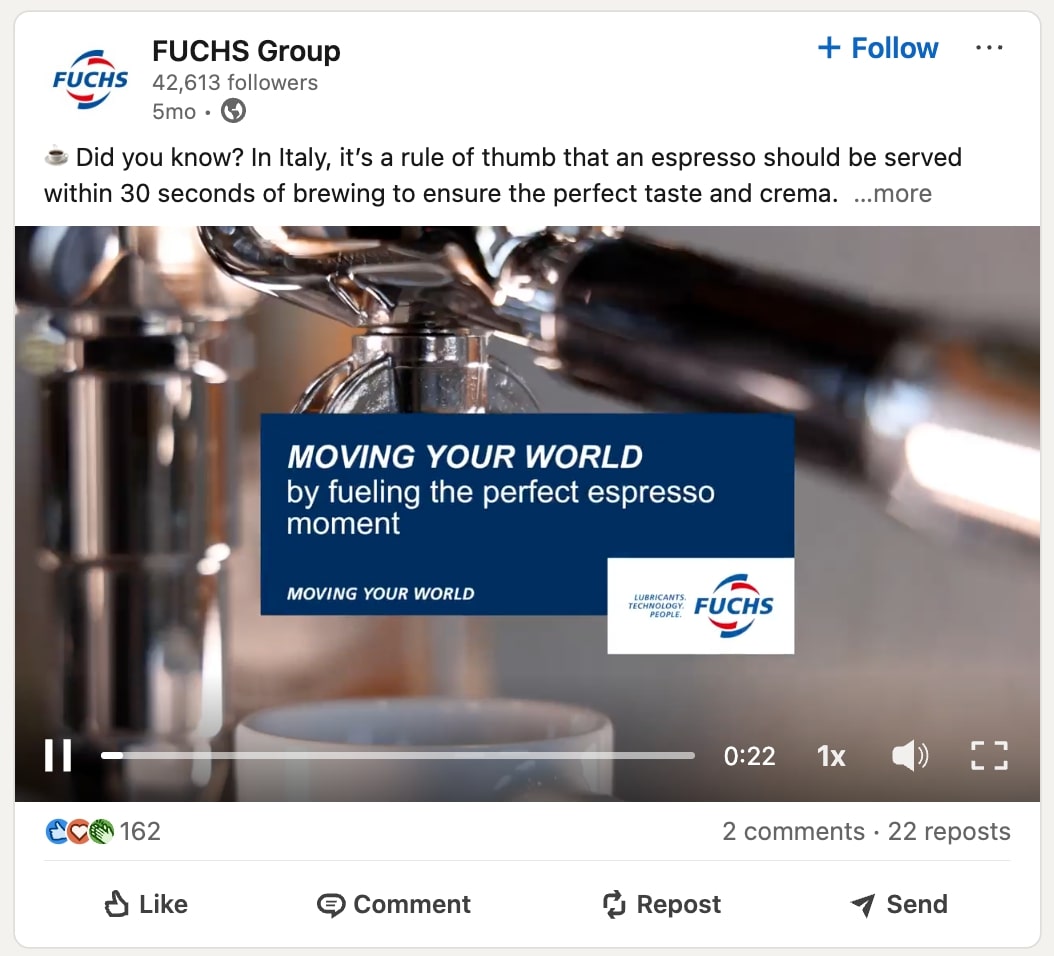 FUCHS LinkedIn Post