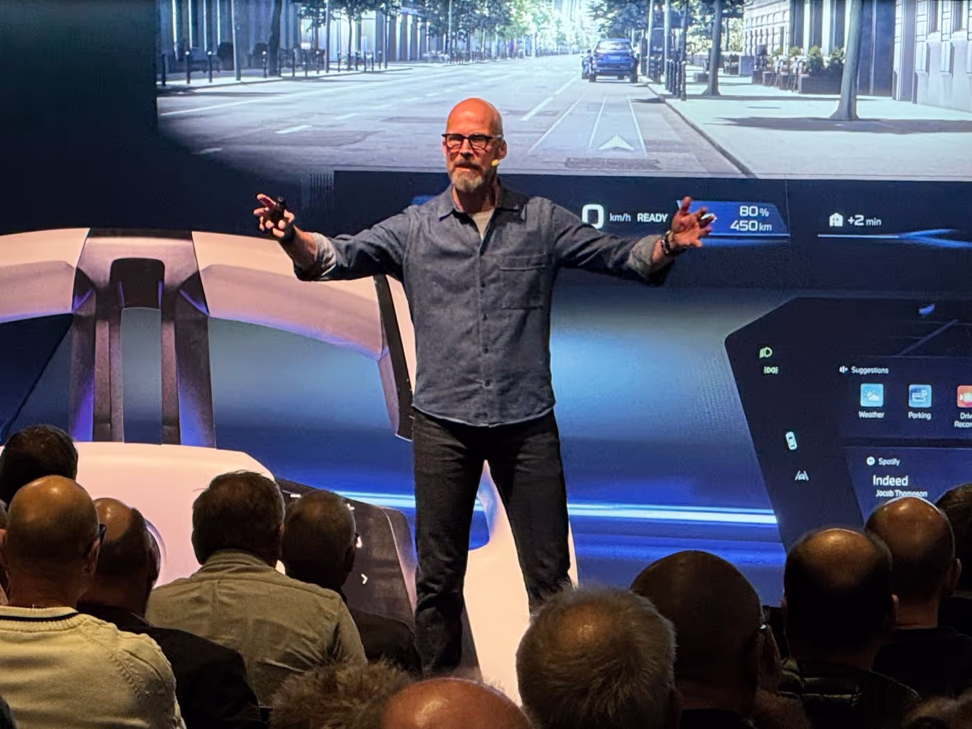 Peter Sorgenfrei speaking on stage