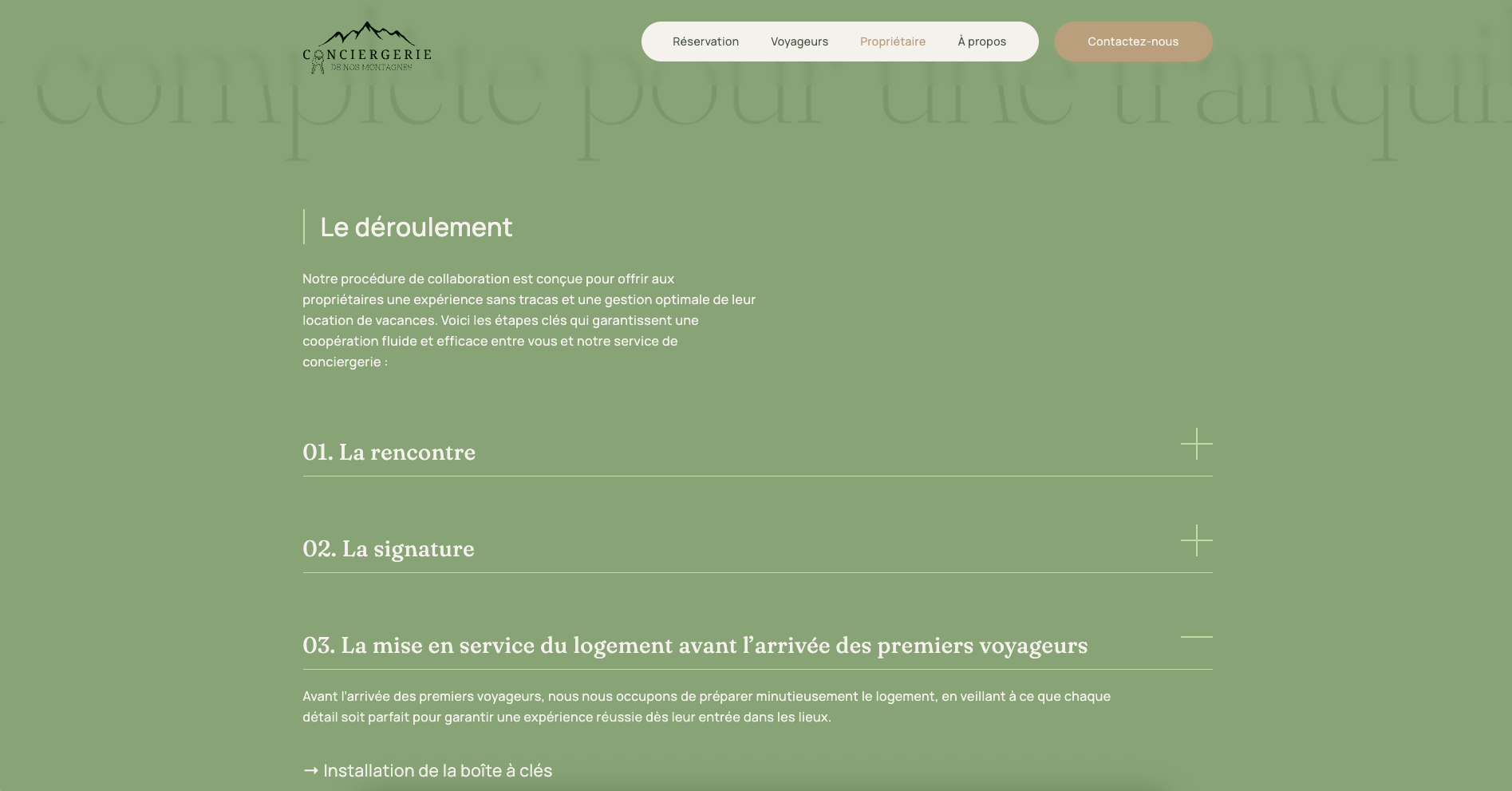 Conciergerie de nos Montagnes - Services 