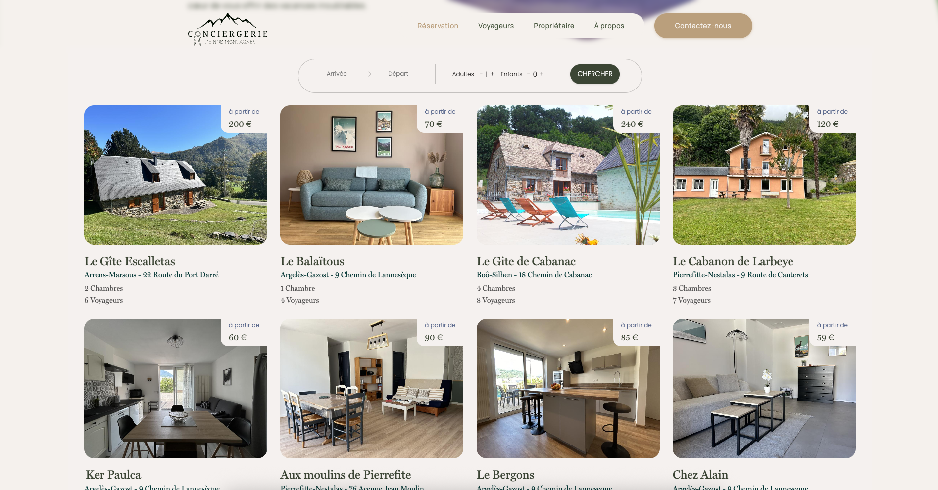 Conciergerie de nos Montagnes - Reservation en ligne