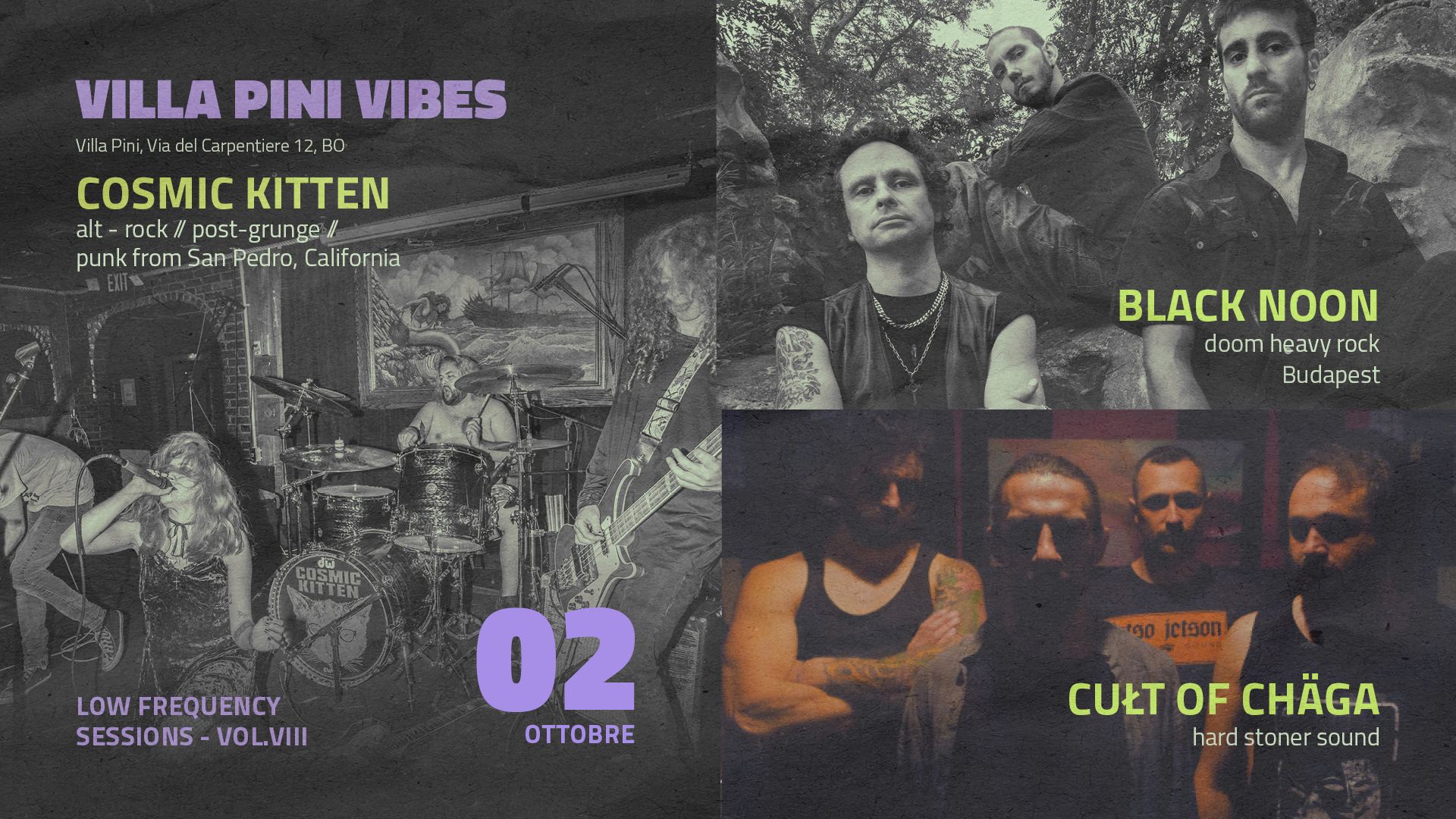 VILLA PINI VIBES VOL. II | COSMIC KITTEN + BLACK NOON + CUŁT OF CHÄGA