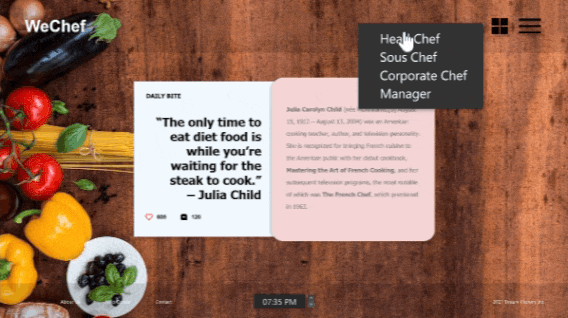 WeChef software in action