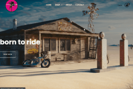 gif of e-commerce landing page
