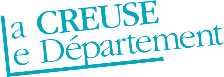 Logo bleu de La Creuse le Département avec soulignement.