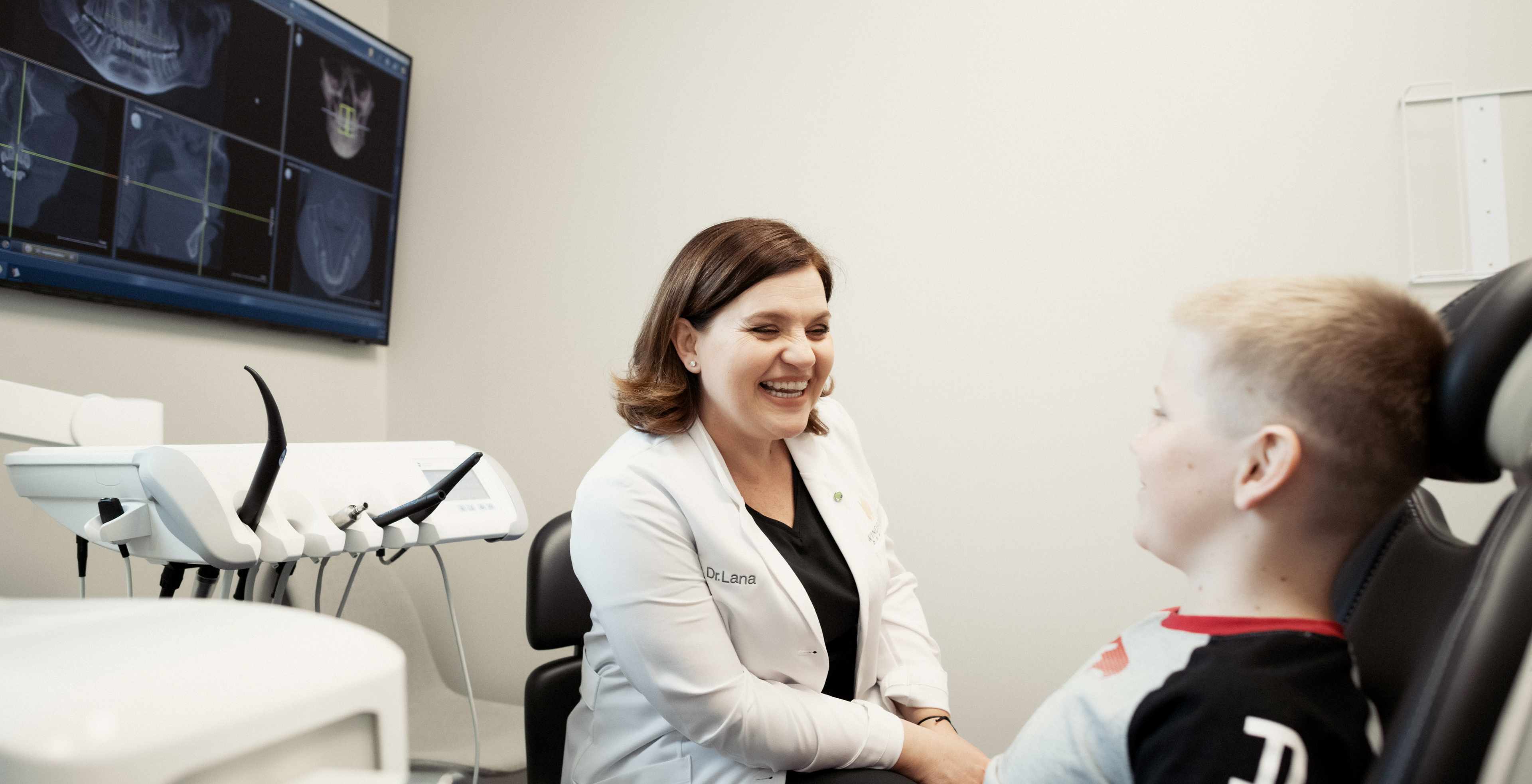 Dr SVETLANA USHERENKO with child patient