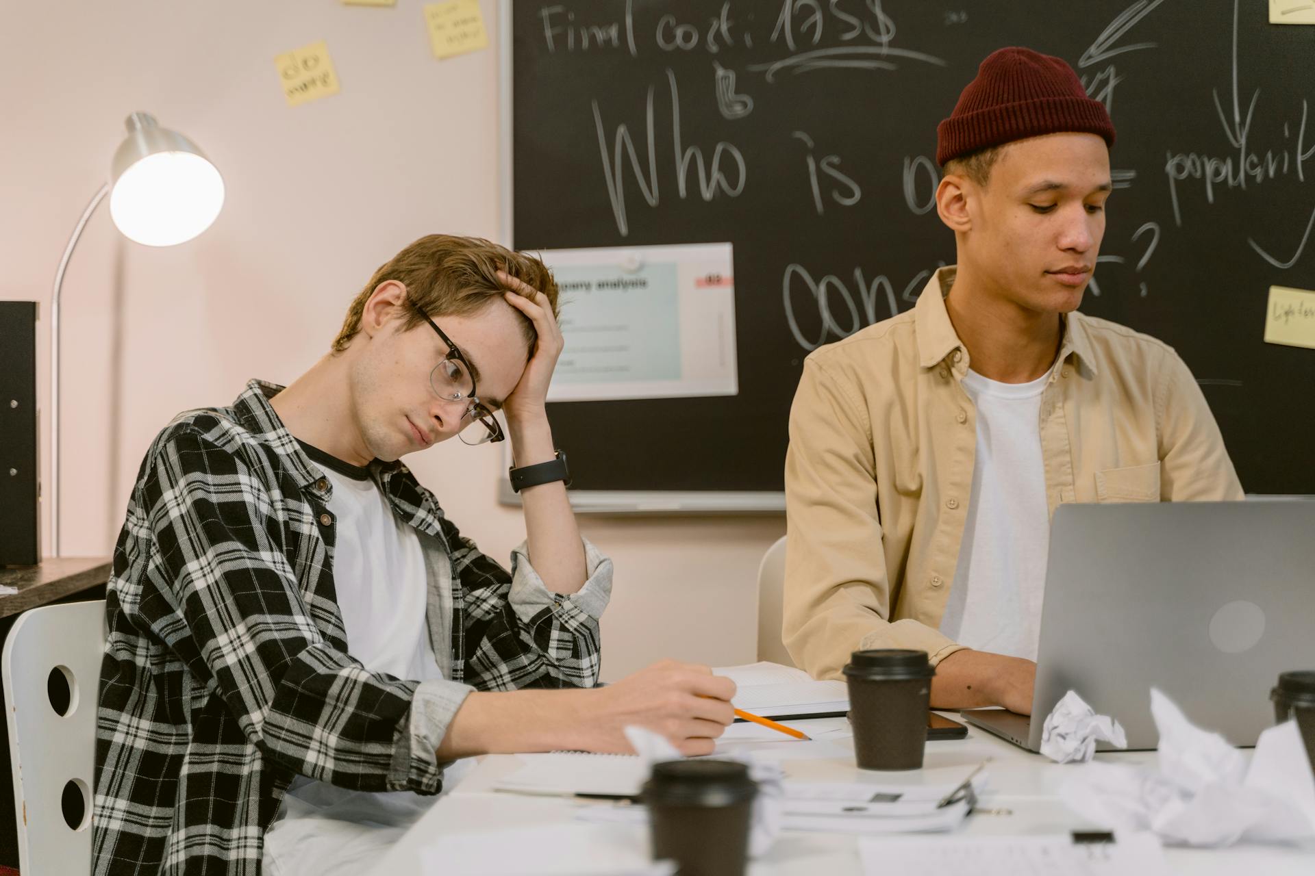 Employee receiving mental health support during organizational change