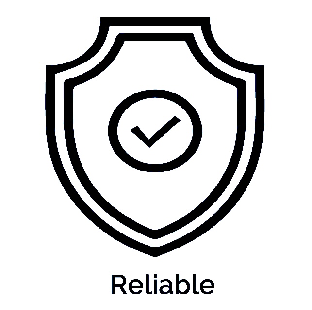 A logo relating to Mastercraft Electrical labelled 'reliable' with an image of a shield and a tick
