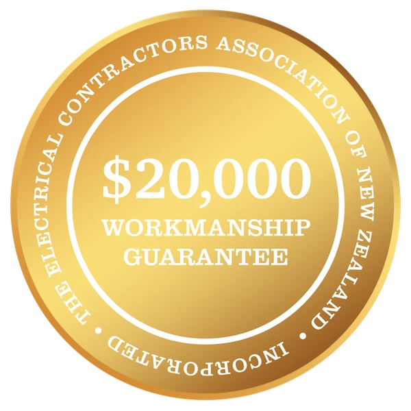 Master Electricians Workmanship Guarantee gold seal