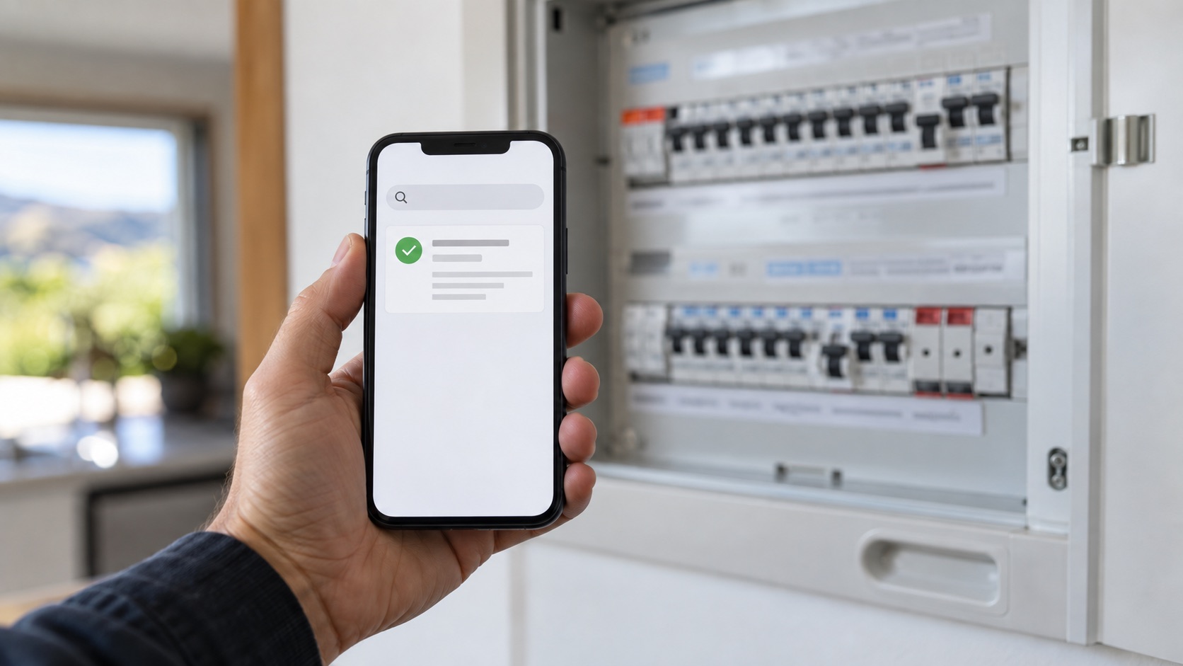 Checking an electrician's registration on the EWRB public register from a phone