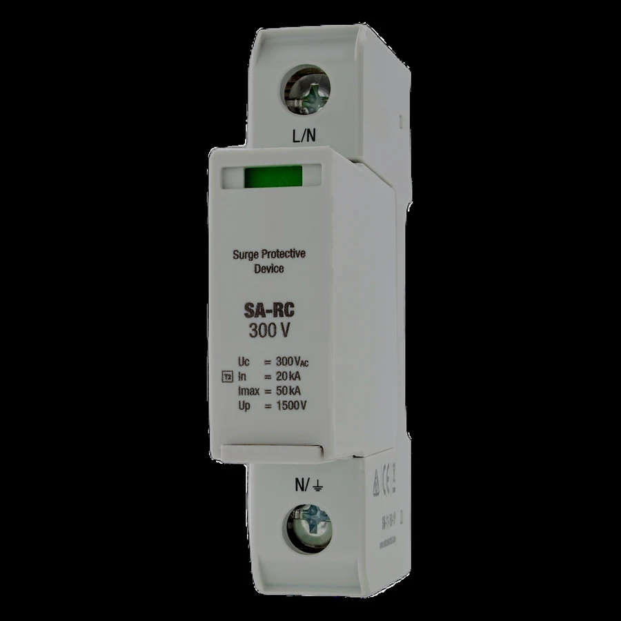 Voltex single pole surge arrestor for a single phase switchboard