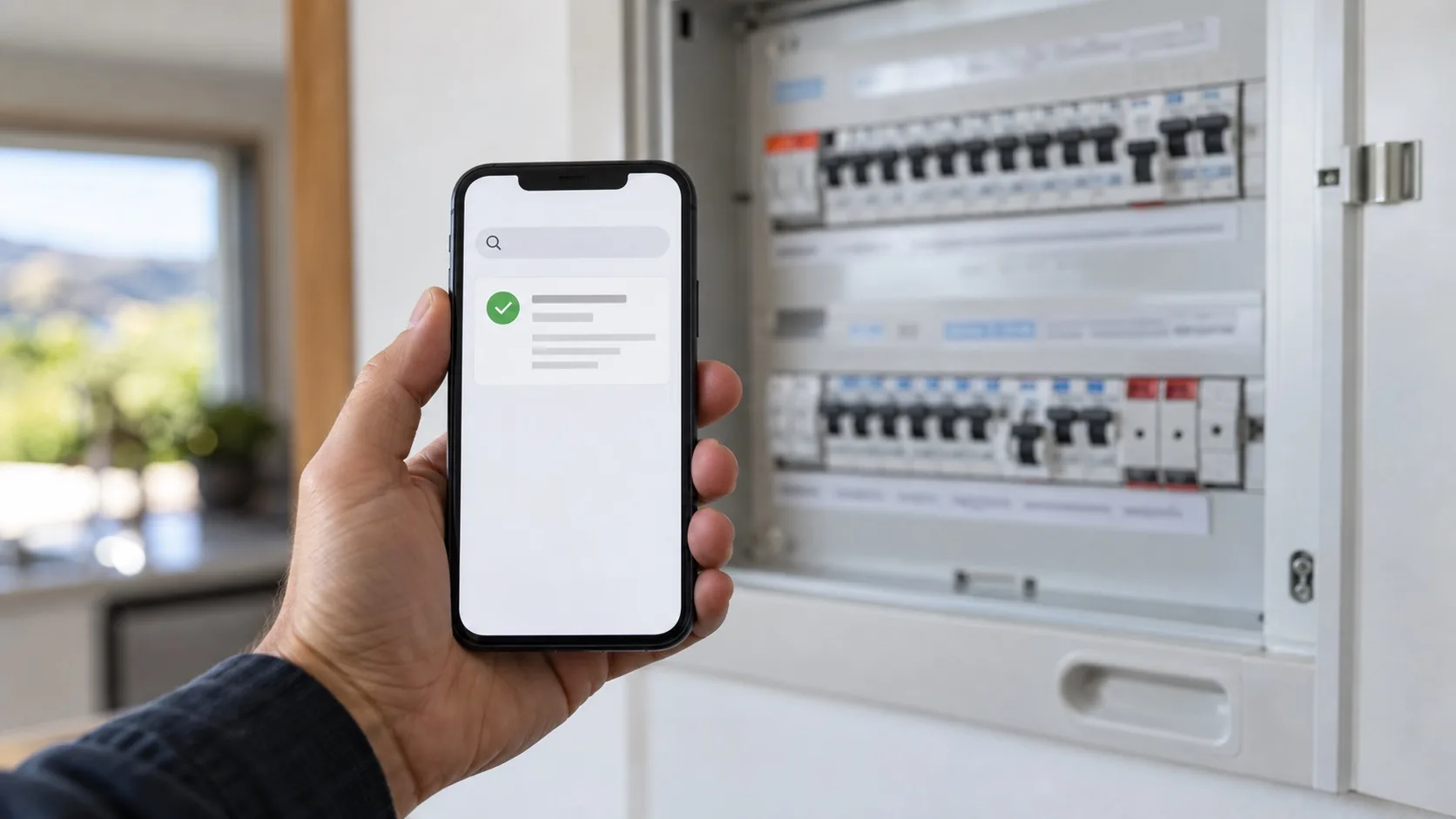 Checking an electrician's registration on the EWRB public register from a phone