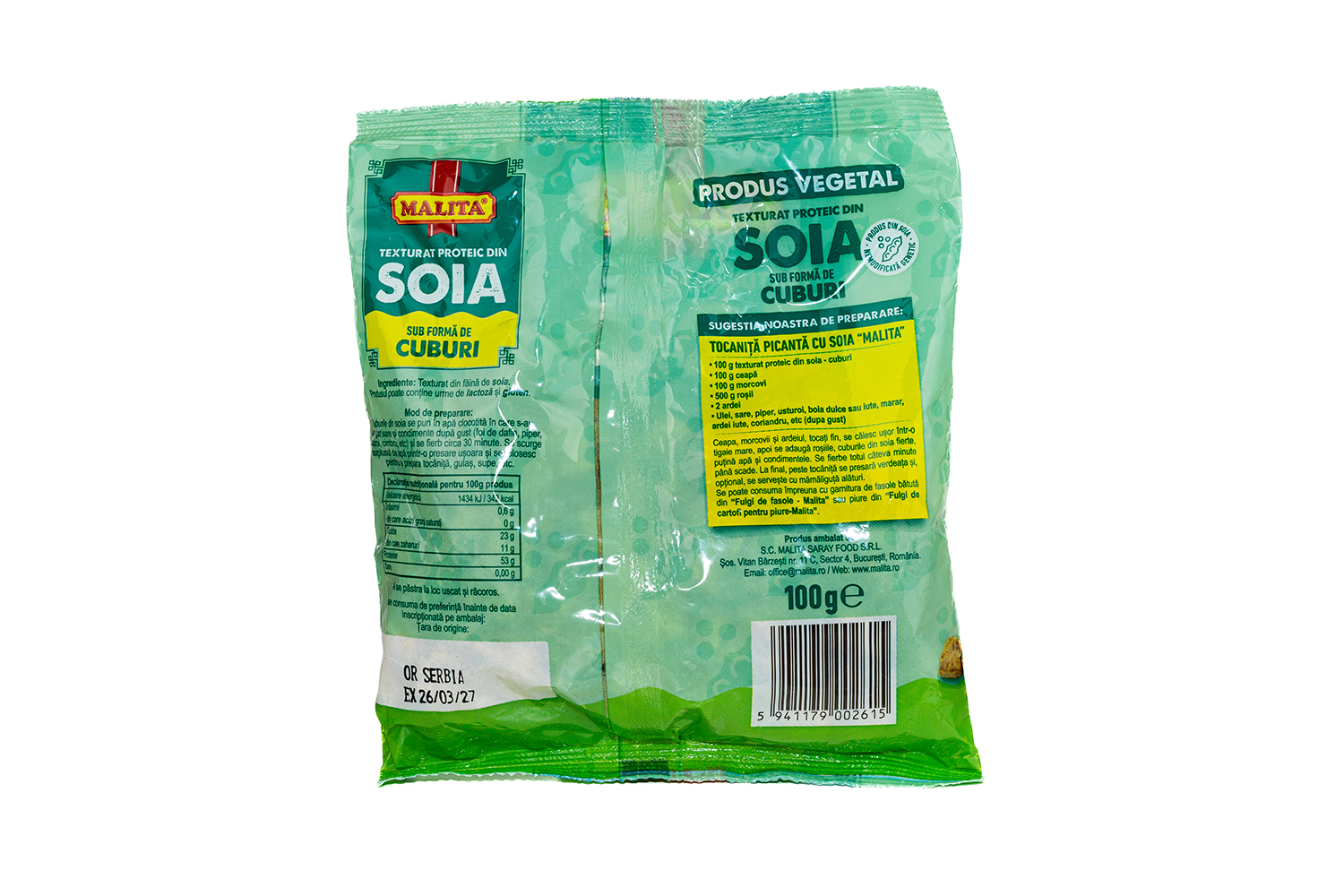 MALITA Soia (Cuburi) 100g