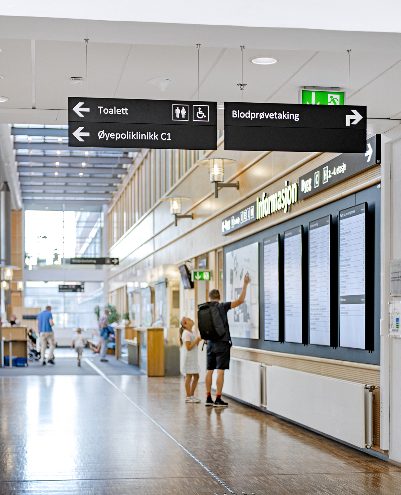 Komplett skilting av sykehuset
